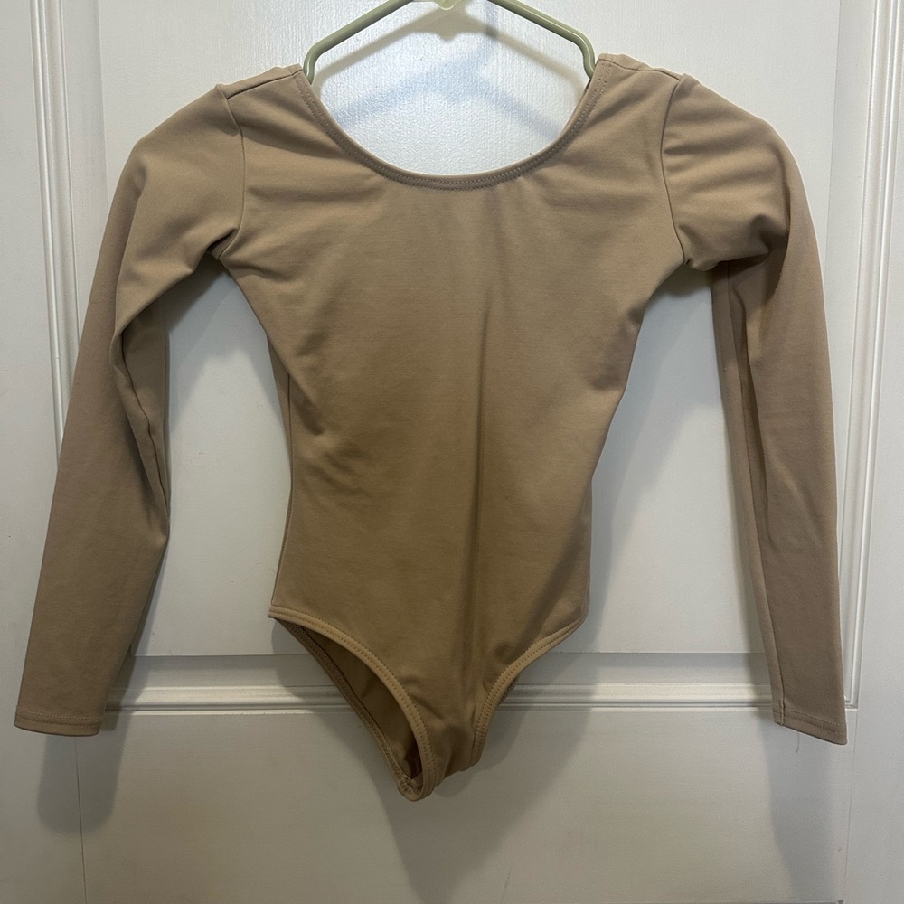 Capezio Tan Long Sleeve Bodysuit for Kids